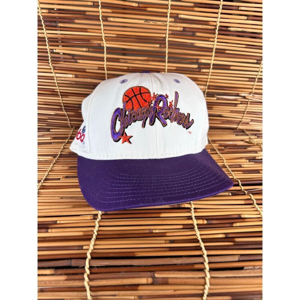 Vintage 1990's Chicago Rockers Defunct CBA Snapback Hat Cap